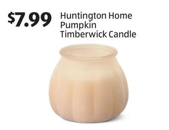 Aldi Huntington home pumpkin timberwick candle offer