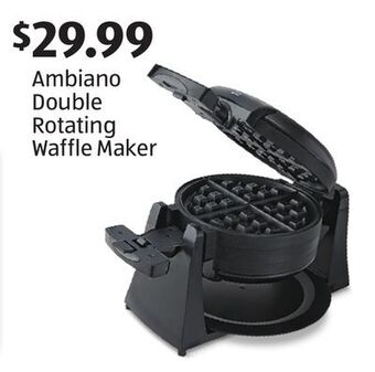 Aldi Ambiano double rotating waffle maker offer