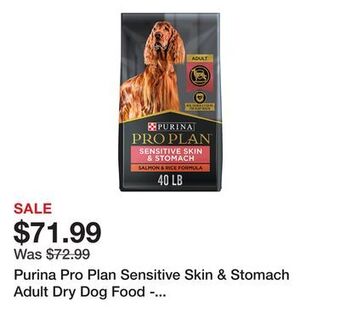 Petsmart Purina pro plan sensitive skin & stomach adult dry dog food - salmon & rice offer