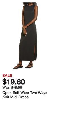 Nordstrom Open edit wear two ways knit midi dress offer