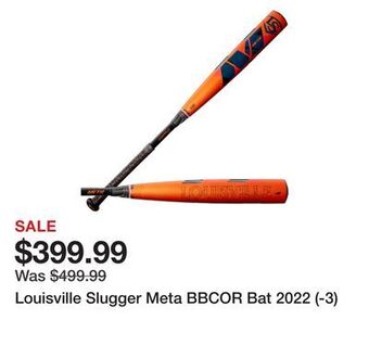 Dick's Sporting Goods Louisville slugger meta bbcor bat 2022 (-3) offer