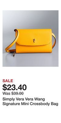 Kohl's Simply vera vera wang signature mini crossbody bag offer
