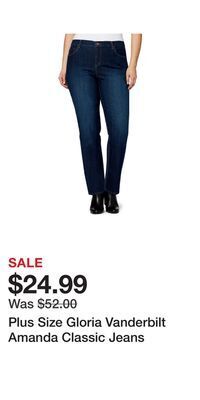Kohl's Plus size gloria vanderbilt amanda classic jeans offer