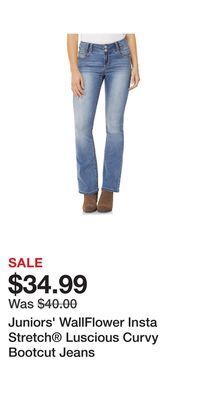 Kohl's Juniors' wallflower insta stretch® luscious curvy bootcut jeans offer