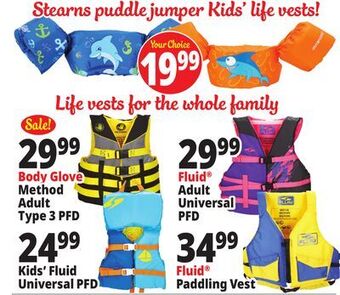 Ocean State Job Lot Life vests offer