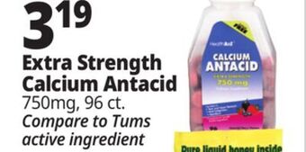 Ocean State Job Lot Calcium antacid 750 mg tablets, 96 count offer