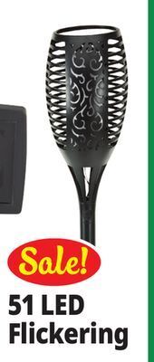 Ocean State Job Lot Solar powered 51 led flickering flame tiki torch light offer
