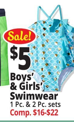Ocean State Job Lot Boy's & girls' swimwear offer