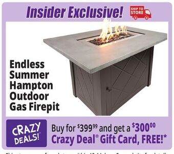Ocean State Job Lot Endless summer hampton outdoor gas fire pit offer