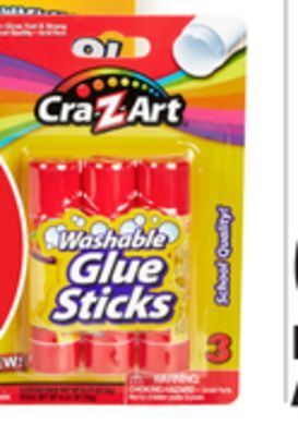 Ocean State Job Lot Cra-z-art washable glue sticks, 3 count offer