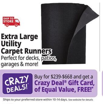 Ocean State Job Lot Utility carpet offer