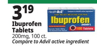 Ocean State Job Lot Ibuprofen 200 mg tablets, 100 count offer