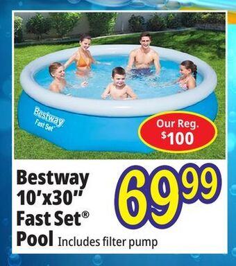 Ocean State Job Lot Bestway 10' x 30 fast set above ground pool offer