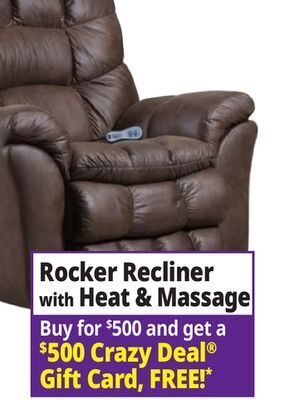 Ocean State Job Lot Rocker recliner with heat & massage offer