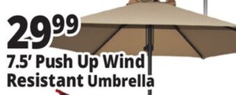 Ocean State Job Lot 7.5' wind resistant steel patio umbrella with push lift offer