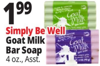 Ocean State Job Lot Simply be well goat milk bar soap offer