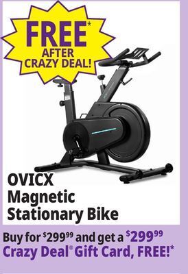 Ocean State Job Lot Ovicx magnetic stationary exercise bike with bluetooth offer