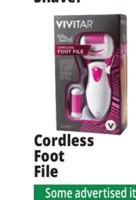 Ocean State Job Lot Vivitar silky smooth cordless foot file offer