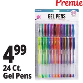 Ocean State Job Lot Premiere gel pens, 24 piece offer