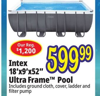 Ocean State Job Lot Intex 18' x 9' x 52 ultra frame pool set offer