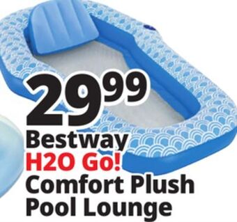 Ocean State Job Lot Bestway h2ogo! luxurious and breathable comfort plush lounge with pillow, 70 offer