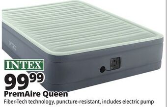 Ocean State Job Lot Intex queen dura-beam premaire i elevated air mattress with internal pump offer