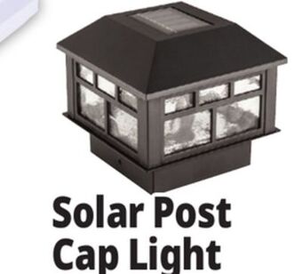 Ocean State Job Lot Solar led post cap light, 5.25 offer