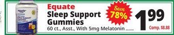 Ocean State Job Lot Equate sleep support gummies offer
