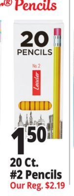 Ocean State Job Lot Leader no.2 pencils, 20-count offer