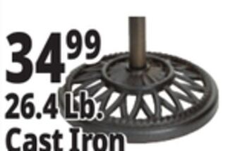 Ocean State Job Lot Cast iron patio umbrella base, 26 lbs offer