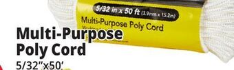 Ocean State Job Lot Blackwall rope co. 5/32 multi-purpose poly cord, 50' offer