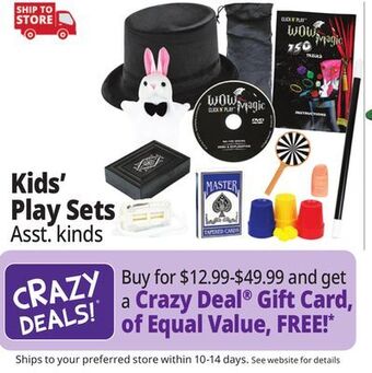 Ocean State Job Lot Kids' play sets offer