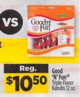 Dollar General Good 'N' Fun Triple Flavor Kabobs 12 oz. offer
