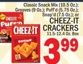 C Town Cheez-it crackers 11.5-12.4 oz. box offer