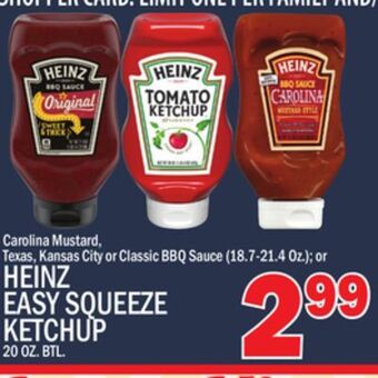 C Town Heinz easy squeeze ketchup 20 oz. btl offer