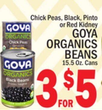 C Town Goya organics beans offer