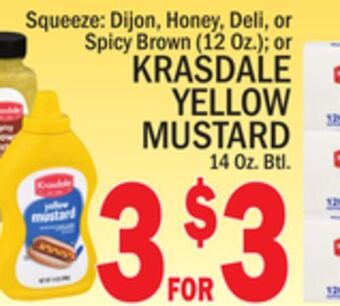 C Town Krasdale yellow mustard 14 oz. btl. offer