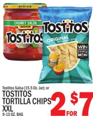 C Town Tostitos tortilla chips xxl 9-13 oz. bag offer