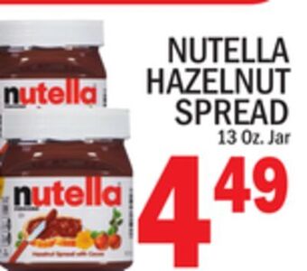C Town Nutella hazelnut spread offer