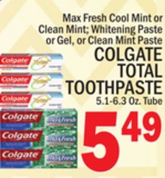 C Town Colgate total toothpaste offer