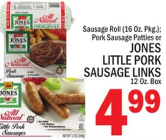 C Town Jones little pork sausage links 12 oz. box offer