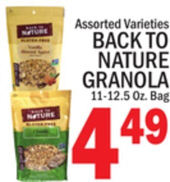 C Town Back to nature granola offer