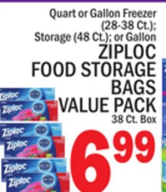 C Town Ziploc food storage bags value pack 38 ct. box offer