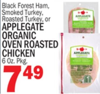 C Town Applegate organic oven roasted chicken offer