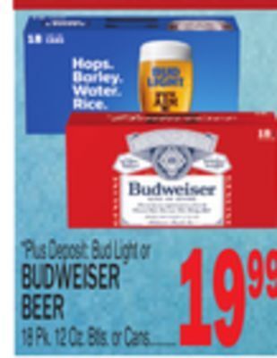 C Town Budweiser beer offer