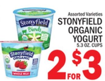 C Town Stonyfield organic yogurt offer