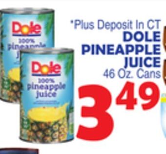 Bravo Supermarkets Dole pineapple juice offer