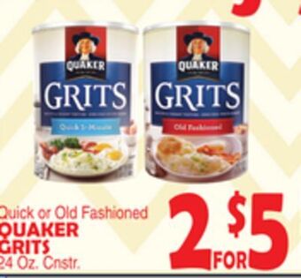 Bravo Supermarkets Quaker grits offer