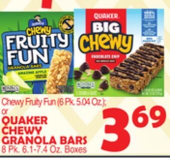 Bravo Supermarkets Quaker chewy granola bars . offer