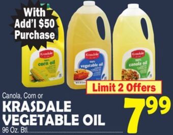 Bravo Supermarkets Krasdale vegetable oil offer